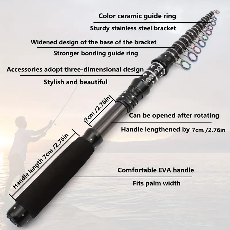 1.5M-3.0M Carbon Portable Trav - Fishing Rod Surf 评论和价格