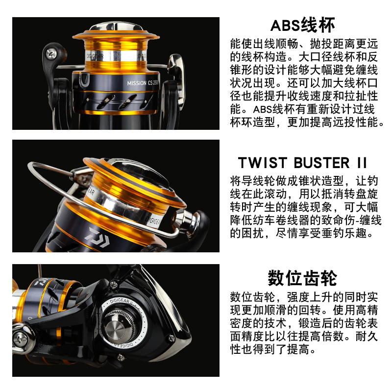 DAIWA MISSION CS Fishing Reel  - Daiwa Reel Bg 评论和价格